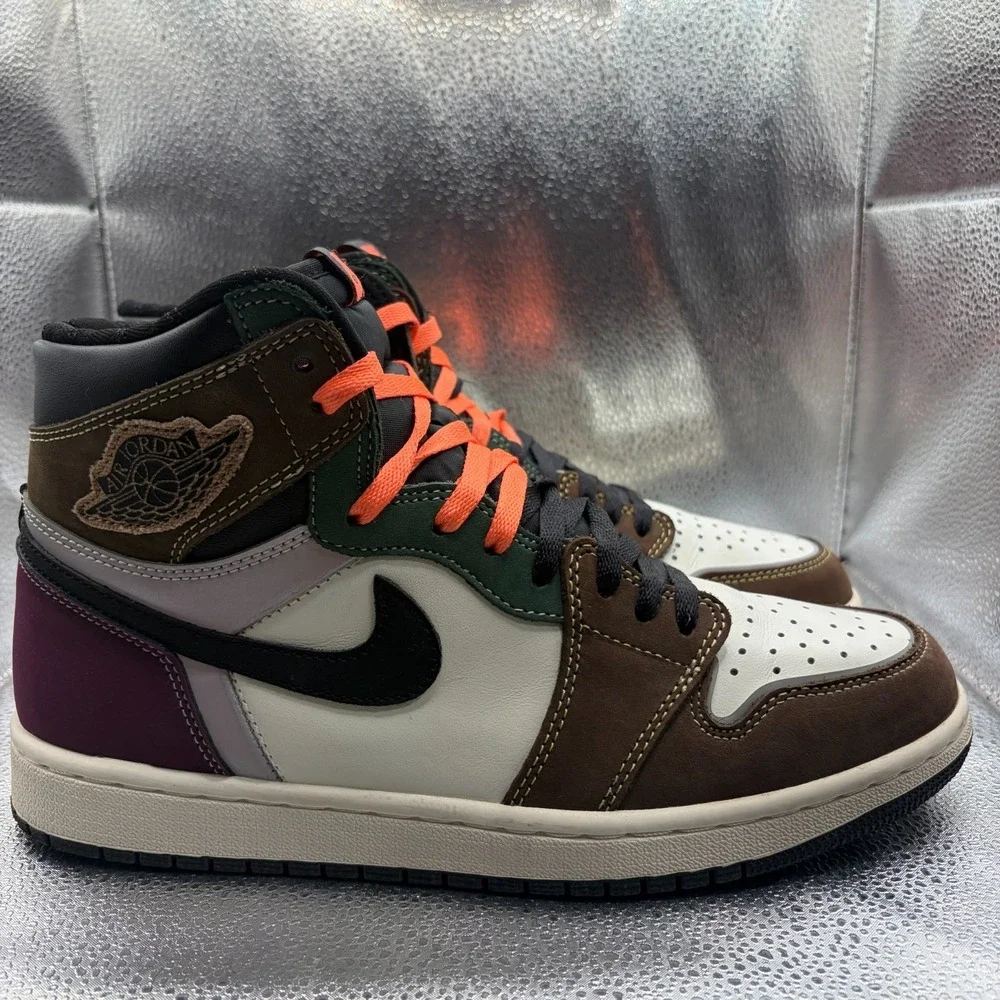 Size 10.5 Jordan 1 High OG Crafted 2021 Brown Mens Athletic Shoes DH3097-001